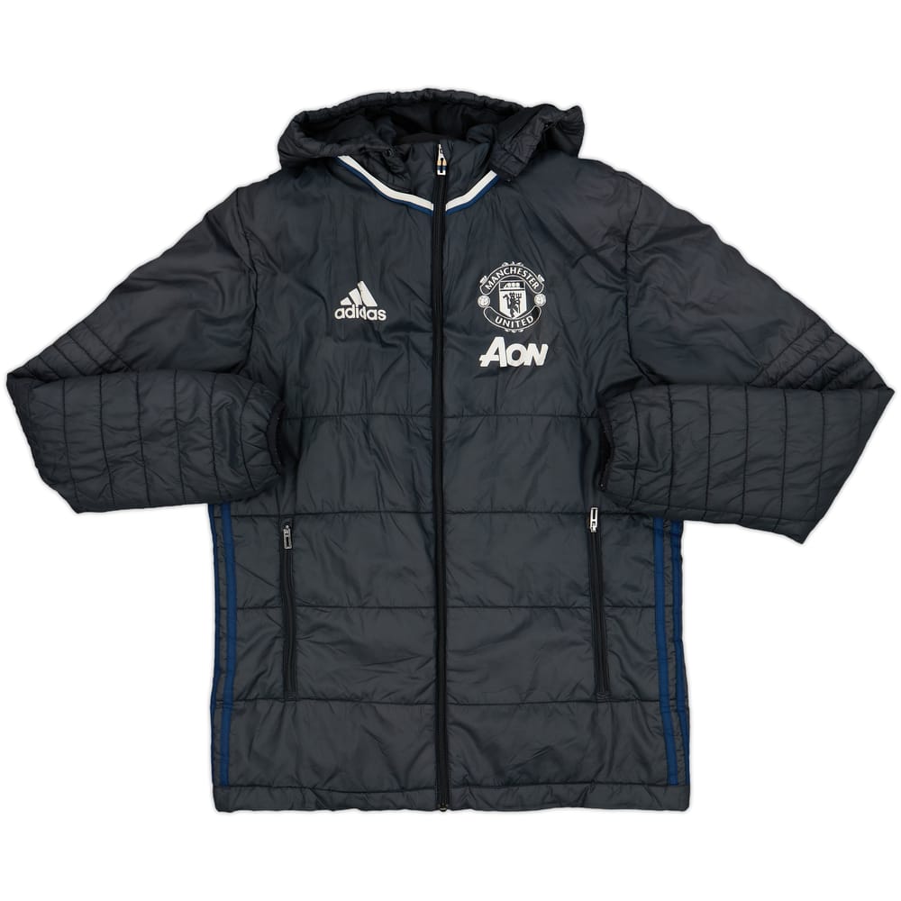 2016-17 Manchester United adidas Padded Bench Coat - 6/10 - (S)