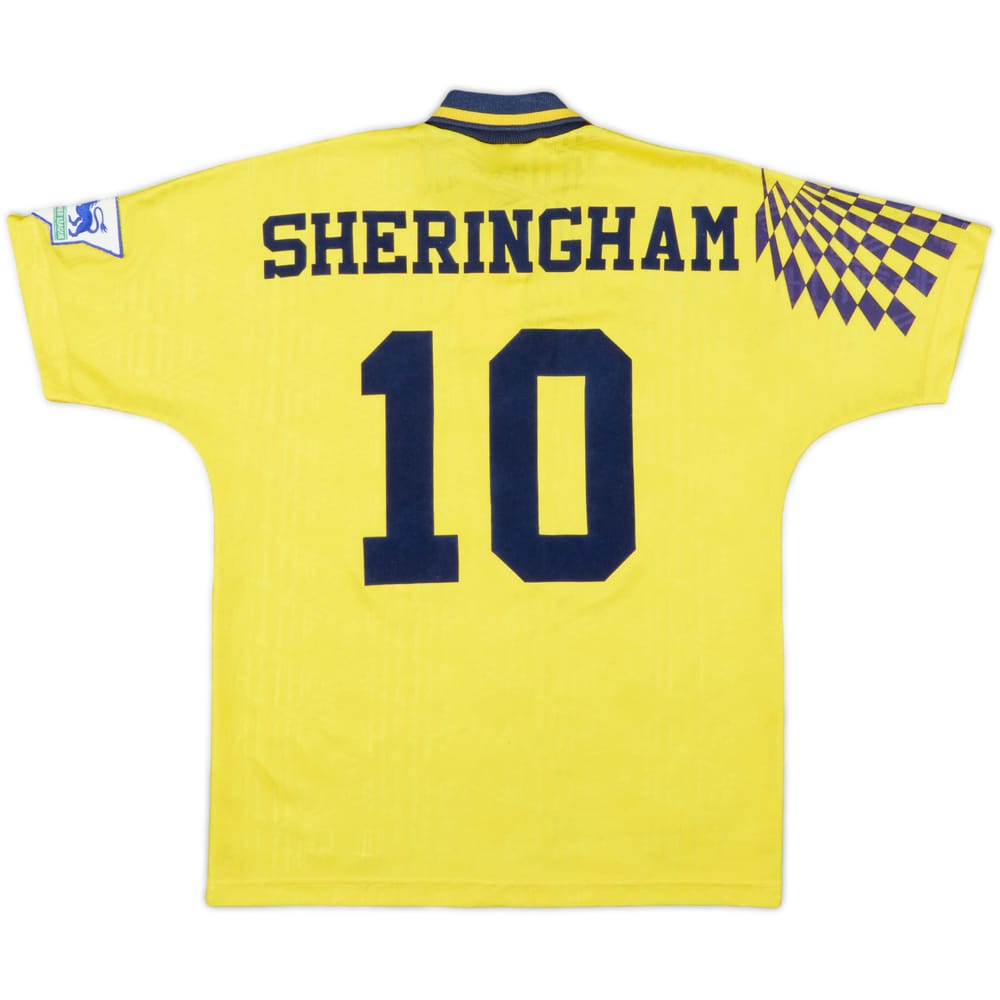 1991-95 Tottenham Away Shirt Sheringham #10 - 8/10 - (L.Boys)