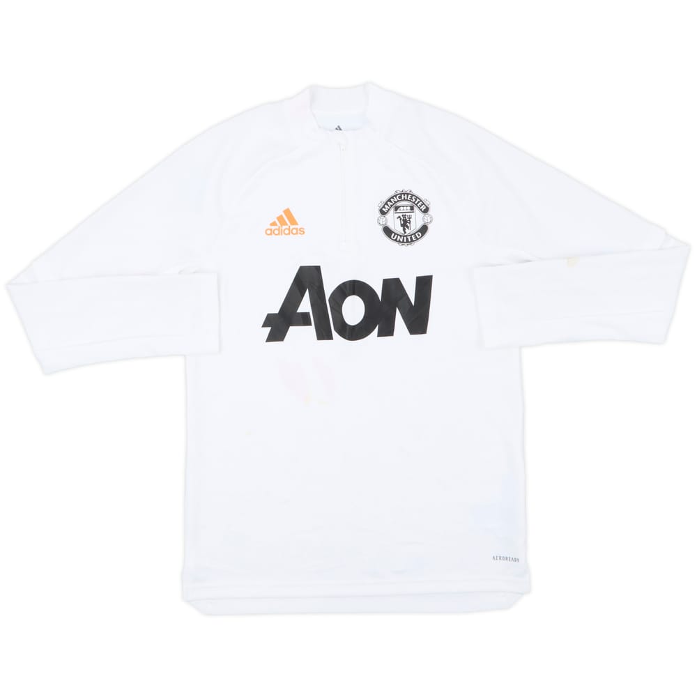 2020-21 Manchester United adidas 1/4 Zip Drill Top - 4/10 - (L.Boys)