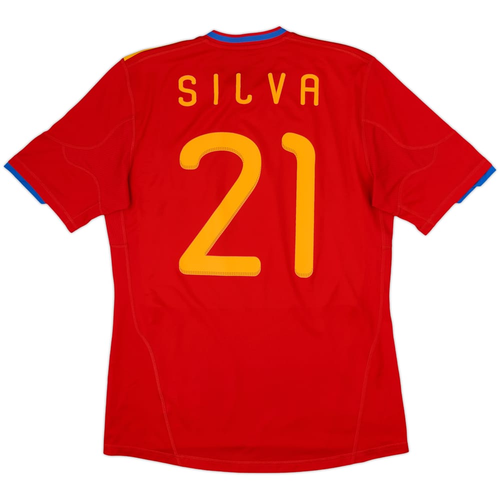 2009-10 Spain Home Shirt Silva #21 - 8/10 - (M)