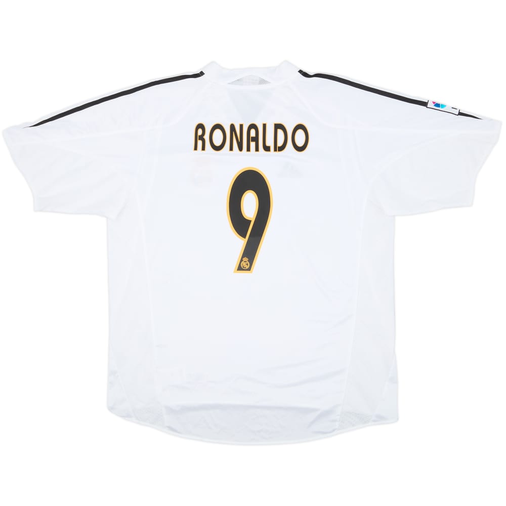 2004-05 Real Madrid Home Shirt Ronaldo #9 - 10/10 - (XL)