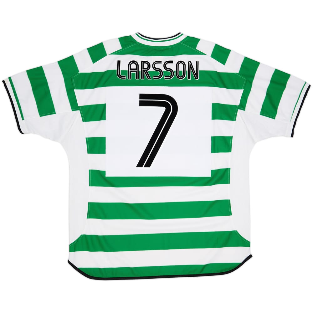 2001-03 Celtic Home Shirt Larsson #7 - 8/10 - (XXL)