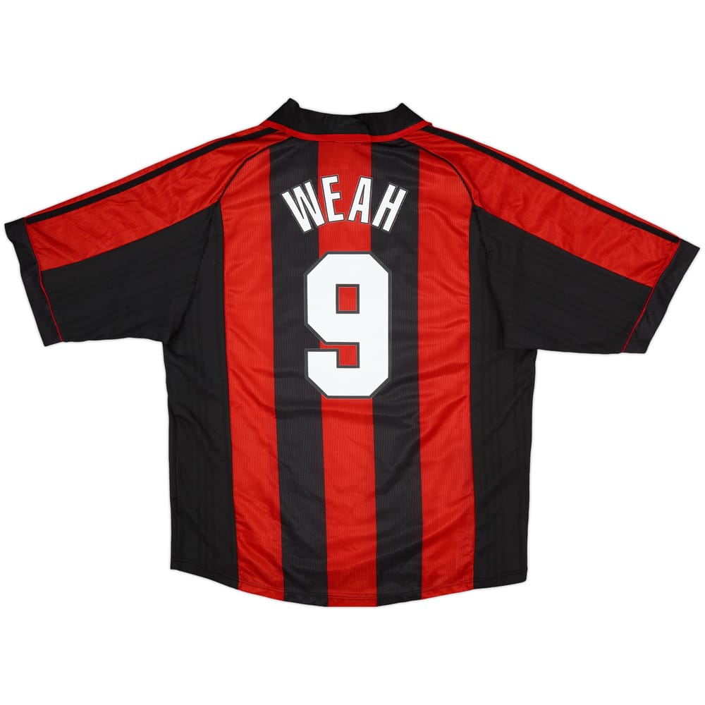 1998-00 AC Milan Home Shirt Weah #9 - 8/10 - (XL)