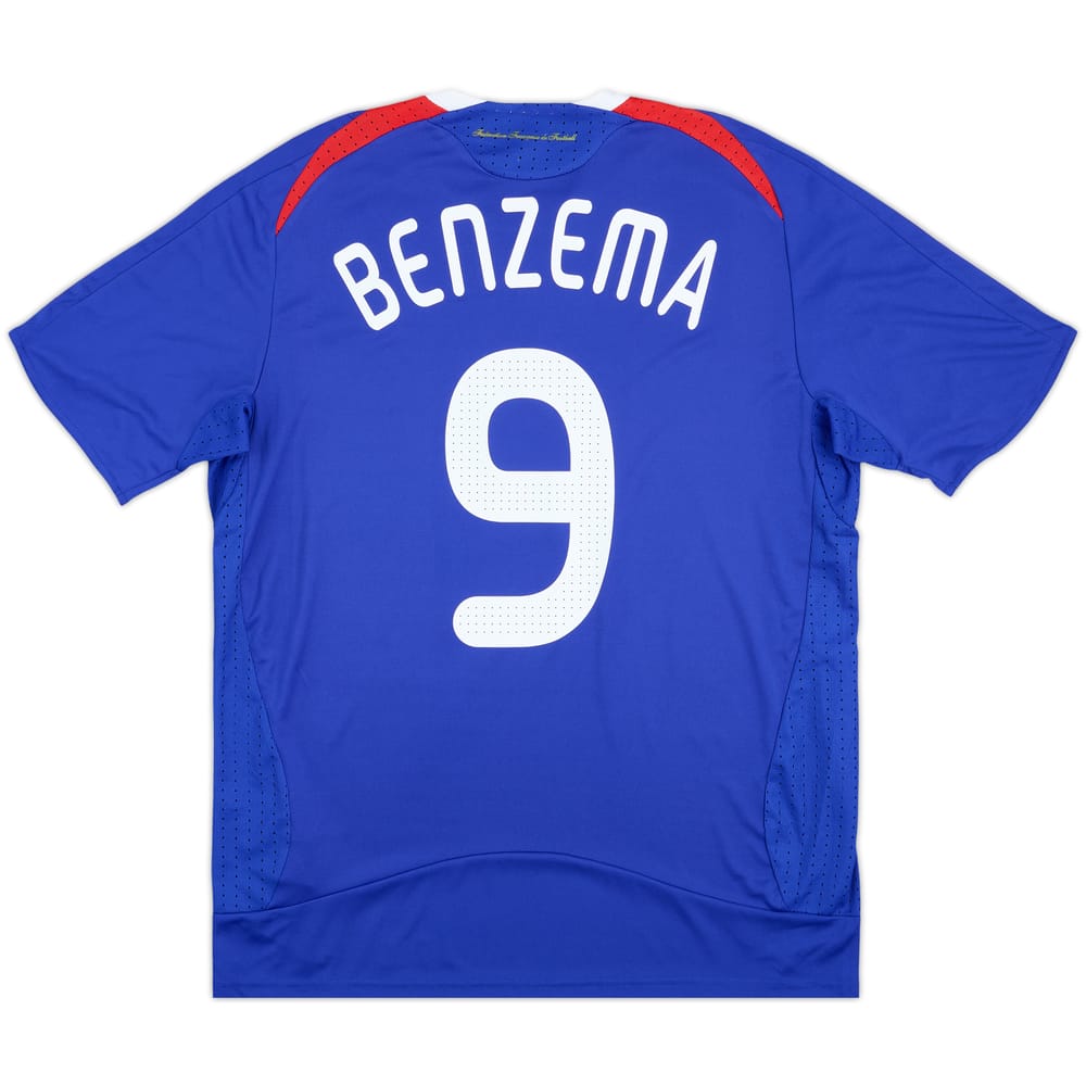 2007-08 France Home Shirt Benzema #9 - 6/10 - (M)
