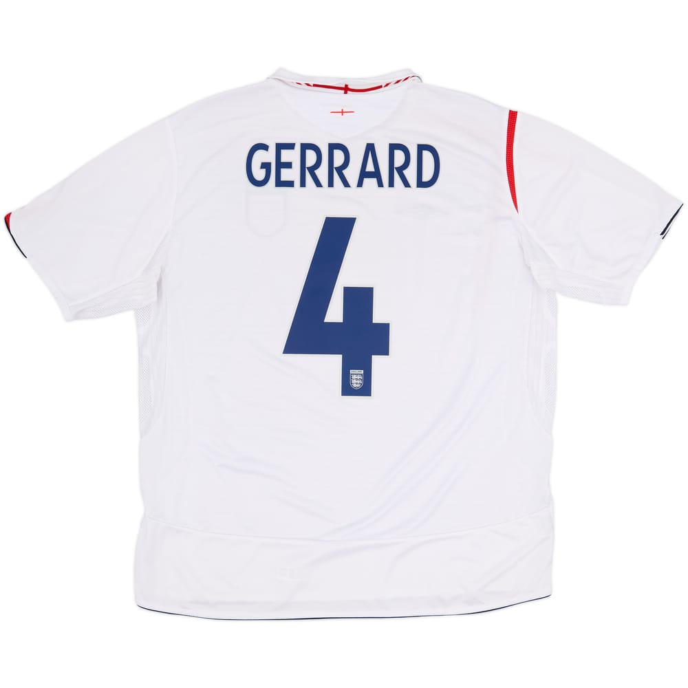 2005-07 England Home Shirt Gerrard #4 - 6/10 - (XXL)