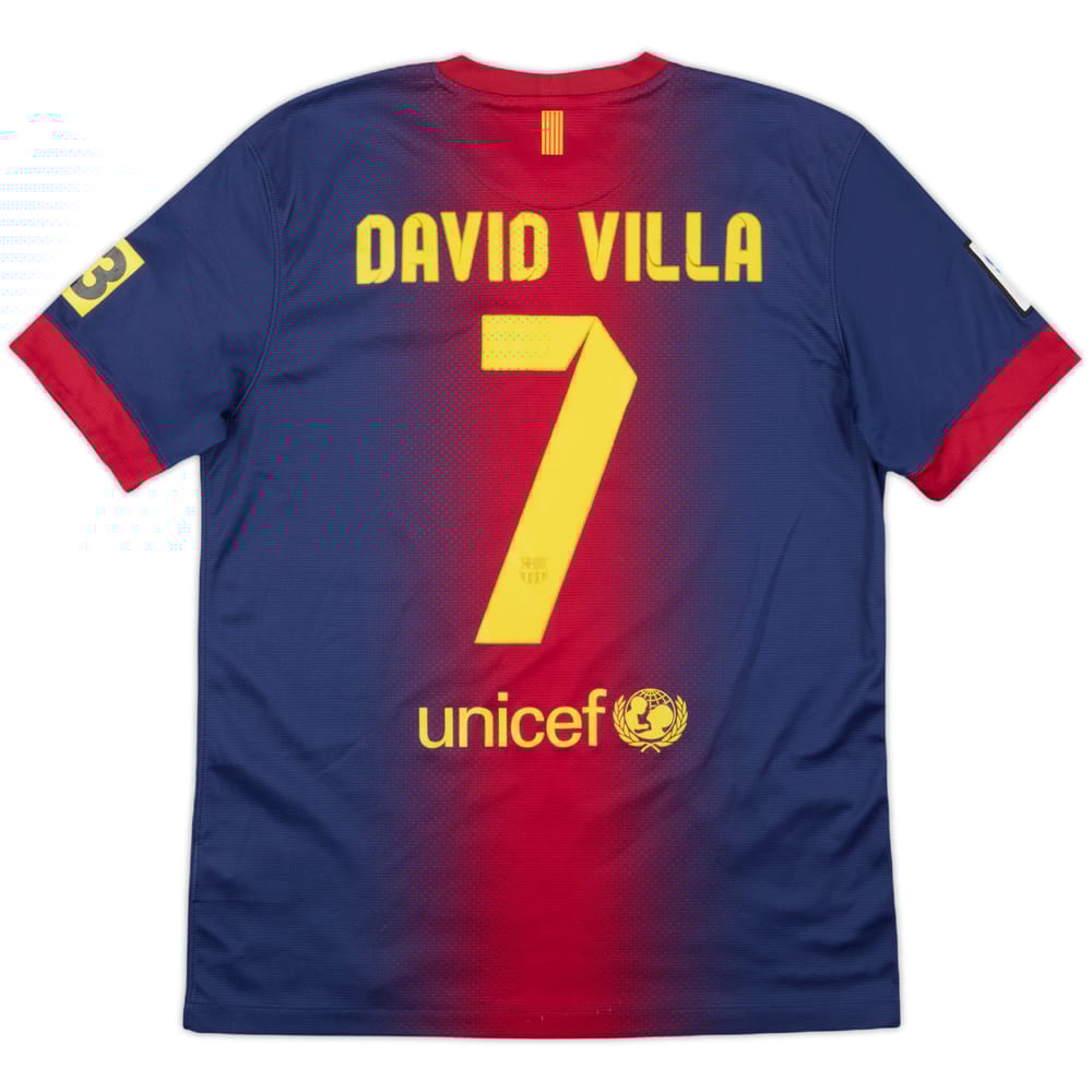 2012-13 Barcelona Home Shirt David Villa #7 - 6/10 - (M)