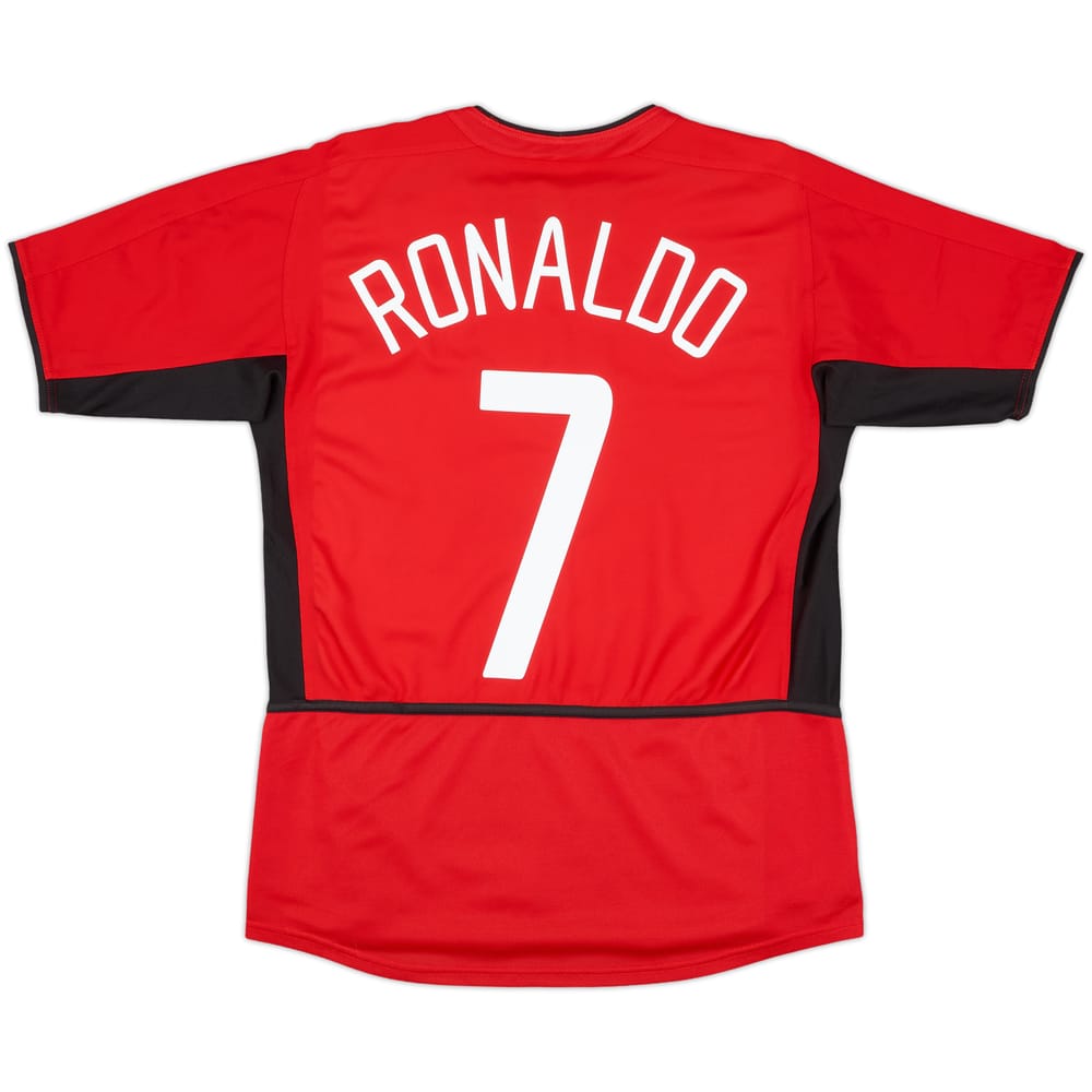 2002-04 Manchester United Home Shirt Ronaldo #7 - 8/10 - (XL.Boys)