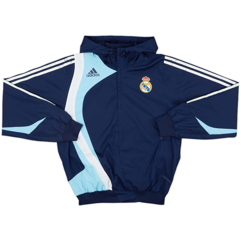 2007-08 Real Madrid adidas 1/4 Zip Hooded Rain Jacket - 5/10 - (S)