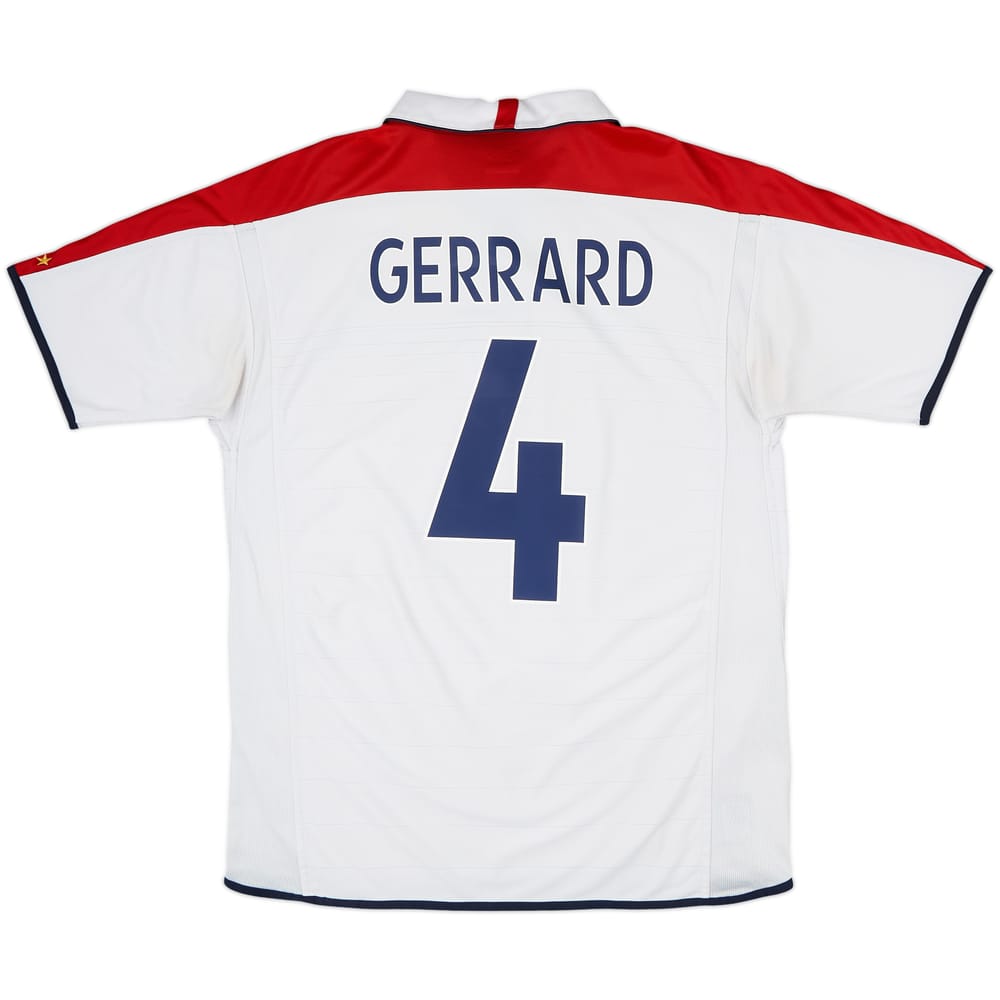 2003-05 Inglaterra Local Camiseta Gerrard #4 - 5/10 - (L)