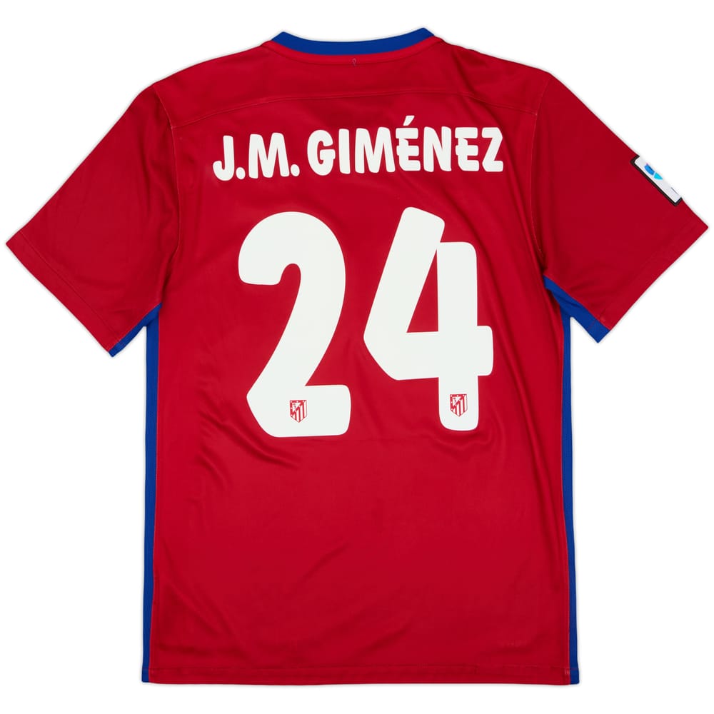 2015-16 Atletico Madrid Home Shirt J.M.Gimenez #24 - 6/10 - (S)