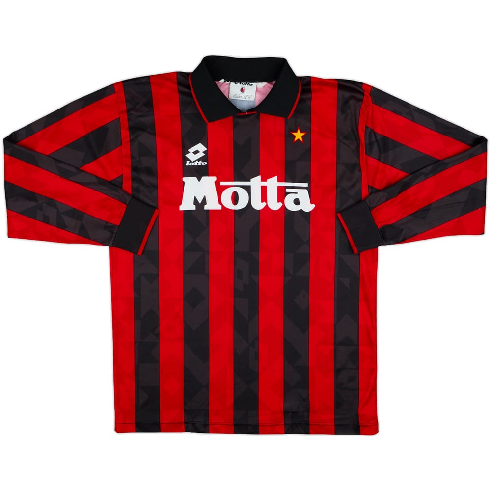 1993-94 AC Milan Home L/S Shirt - 9/10 - (L)