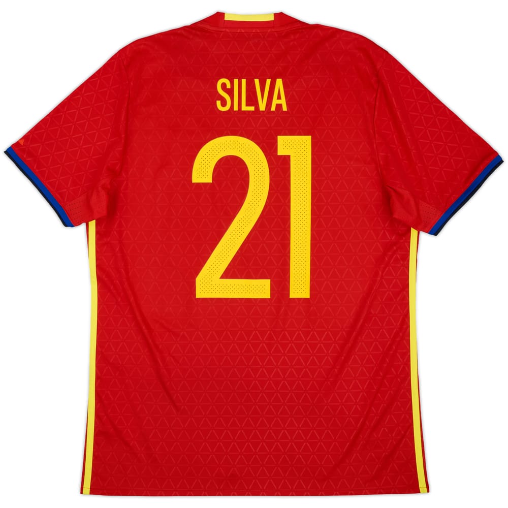 2016-17 Spain Home Shirt Silva #21 - 10/10 - (L)