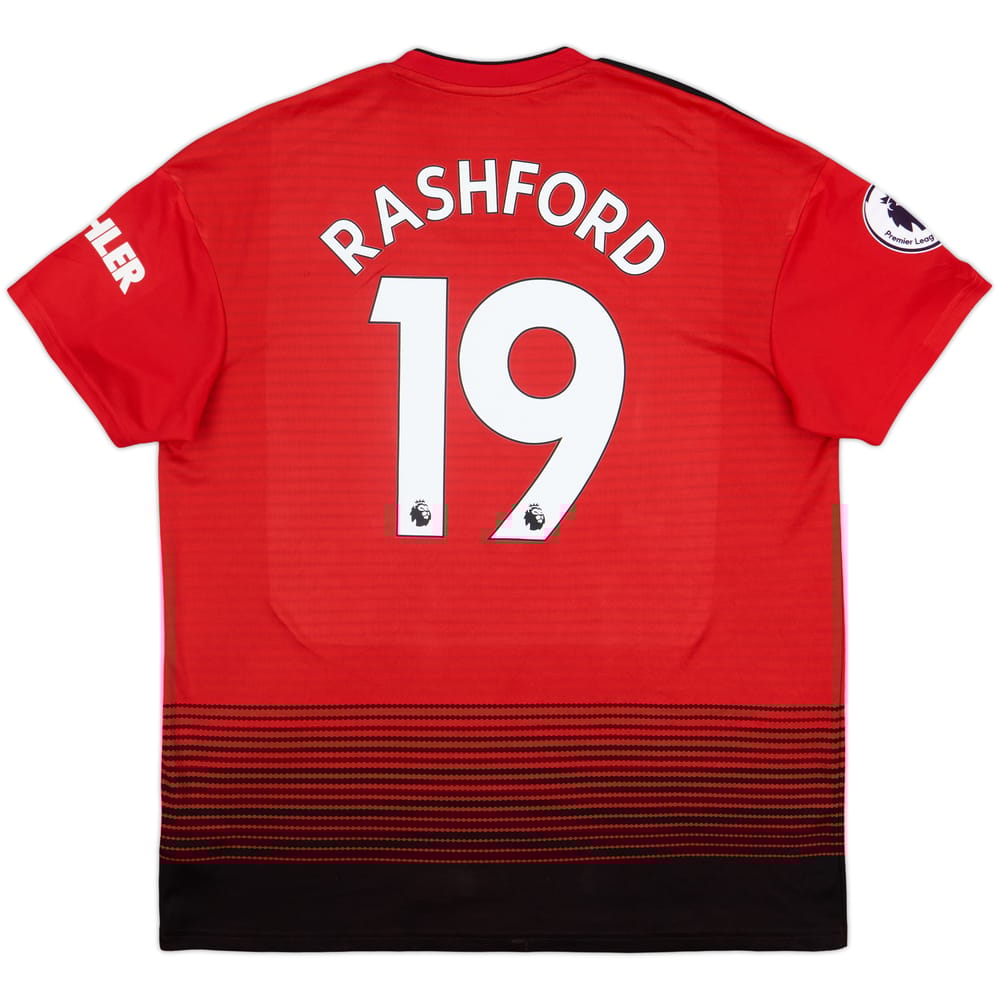 2018-19 Manchester United Home Shirt Rashford #19 - 9/10 - (XL)
