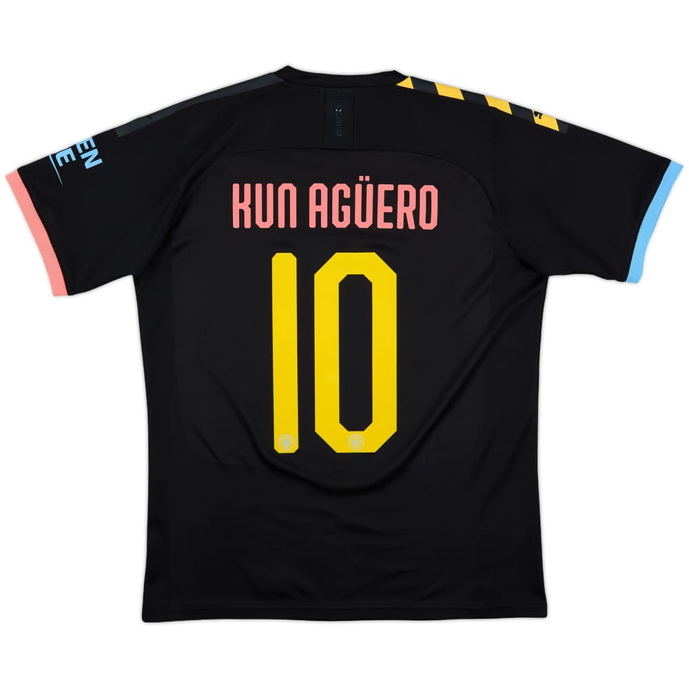 2019-20 Manchester City Away Shirt Kun Aguero #10 - 8/10 - (M)