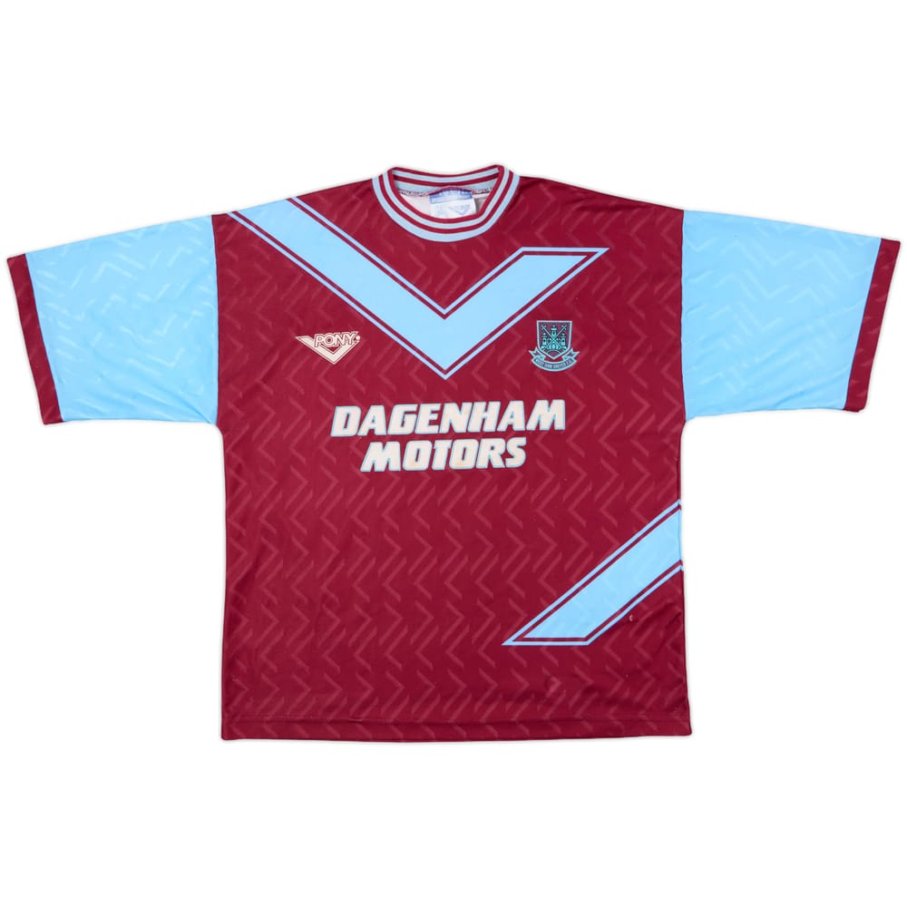 1993-95 West Ham Home Shirt - 8/10 - (XL/XXL)
