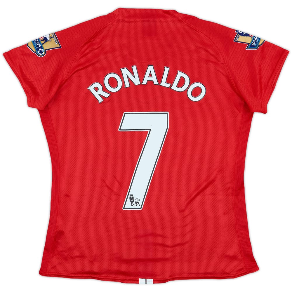 2007-09 Manchester United Home Shirt Ronaldo #7 - 7/10 - (Women's L)
