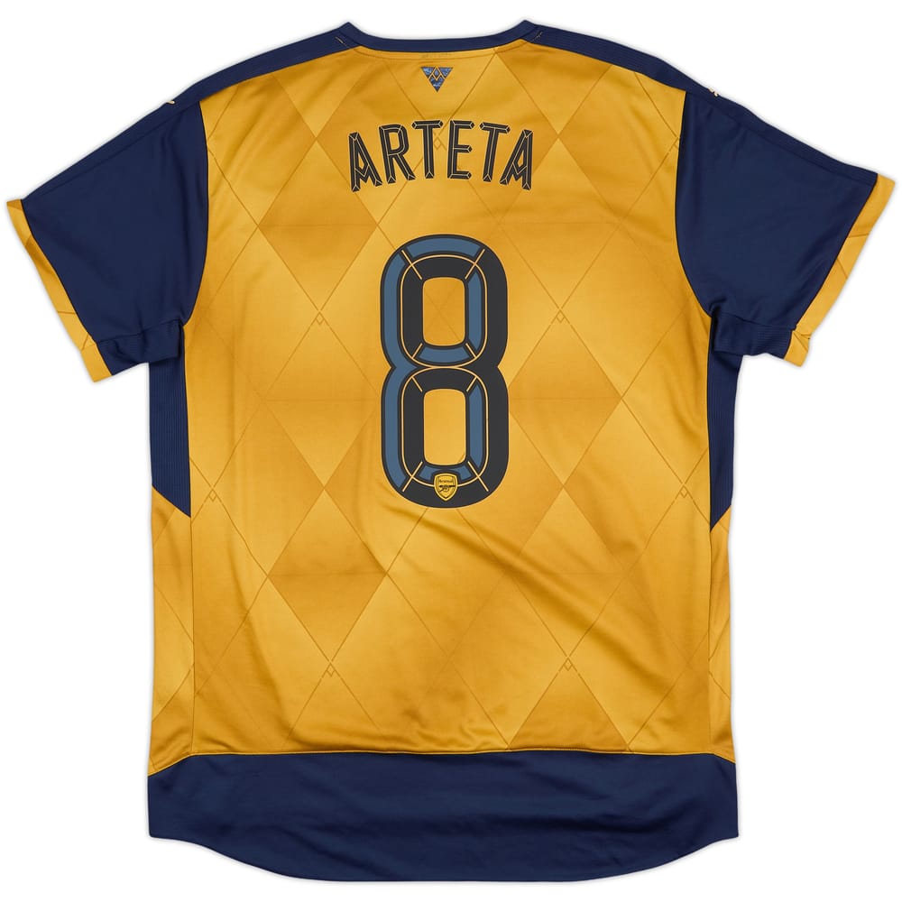 2015-16 Arsenal Away Shirt Arteta #8 - 7/10 - (XL)