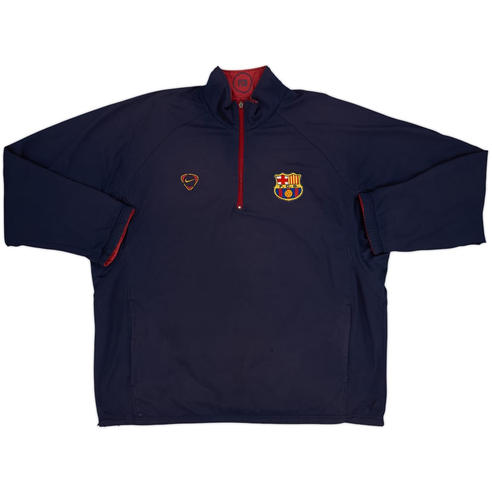 Chaqueta de chándal reversible con media cremallera Nike del Barcelona 2000-01 - 5/10 - (3XL)