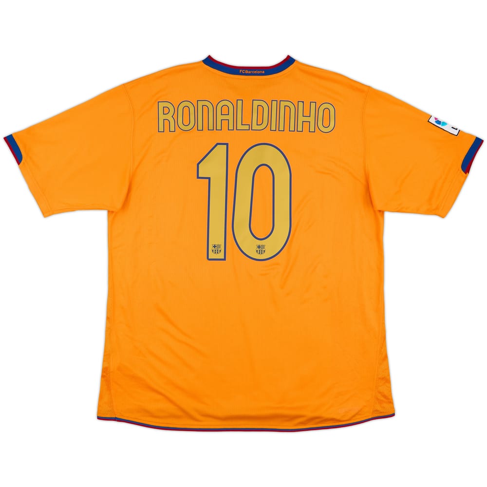 2006-08 Barcelona Away Shirt Ronaldinho #10 - 9/10 - (XL)