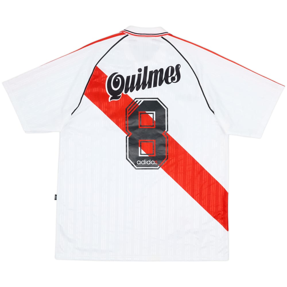 1995-96 River Plate Home Shirt #8 - 8/10 - (XL)