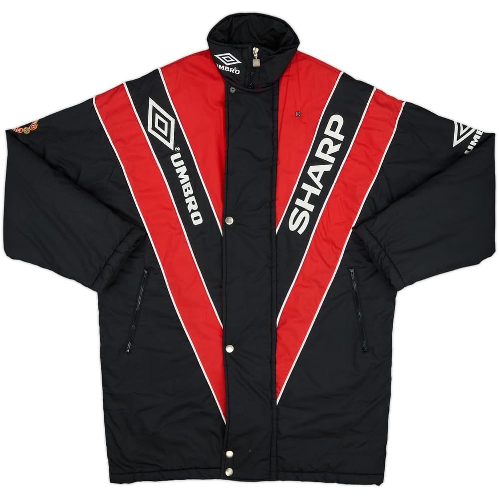 1992-93 Manchester United Umbro Padded Bench Coat - 7/10 - (L)