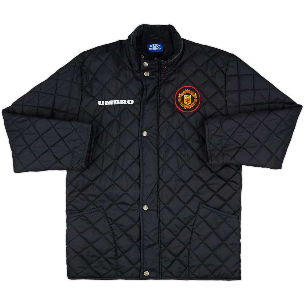 1998-00 Manchester United Umbro Quilted Jacket - 8/10 - (L)