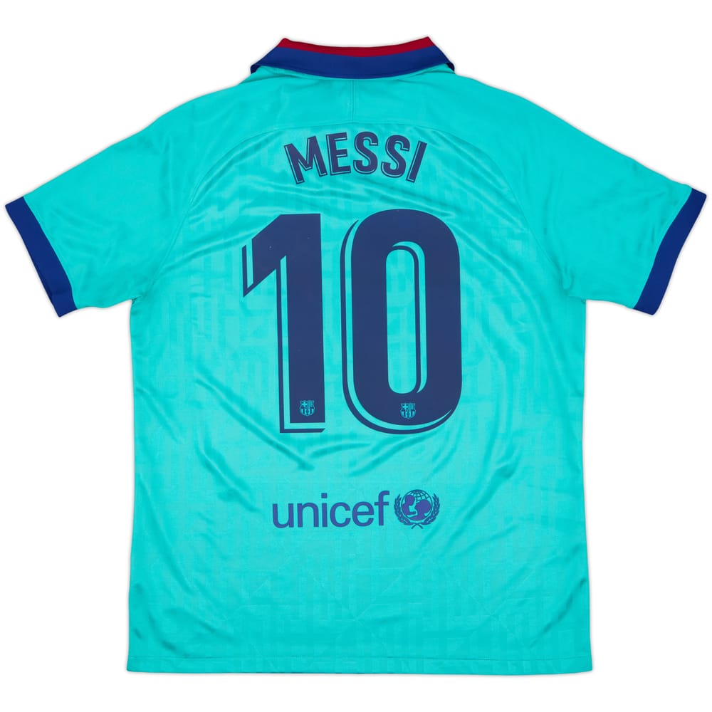 2019-20 Barcelona Tercera Camiseta de Liga de Campeones Messi #10 - 8/10 - (L)