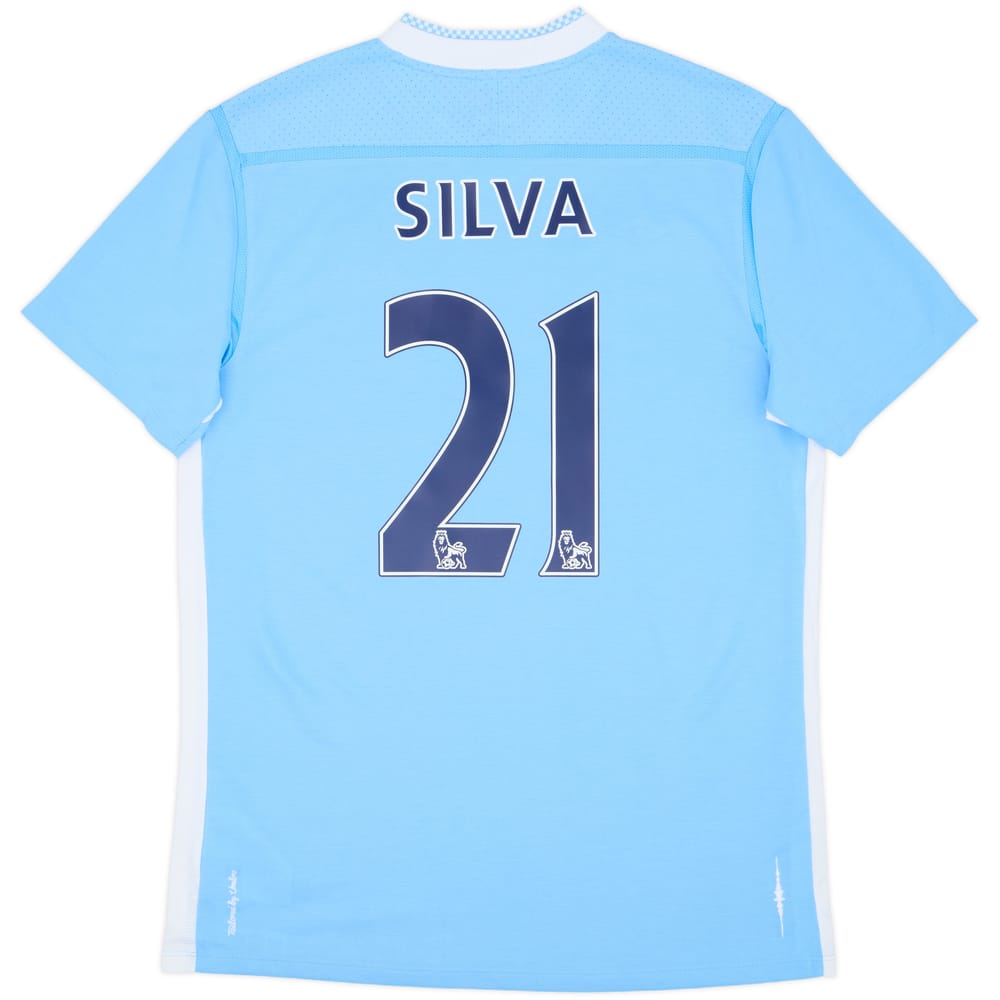 2011-12 Manchester City Home Shirt Silva #21 - 8/10 - (M)