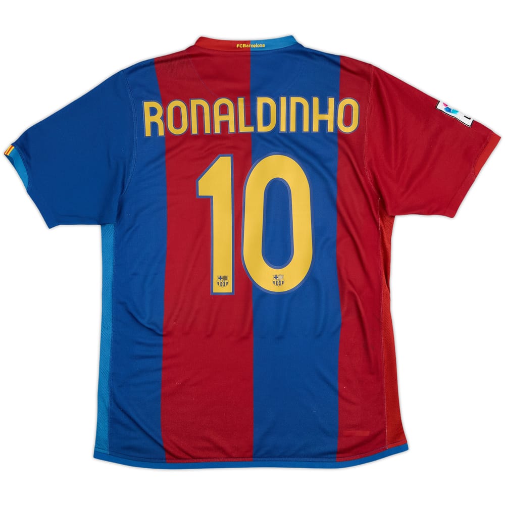 2006-07 Barcelona Home Shirt Ronaldinho #10 - 7/10 - (M)