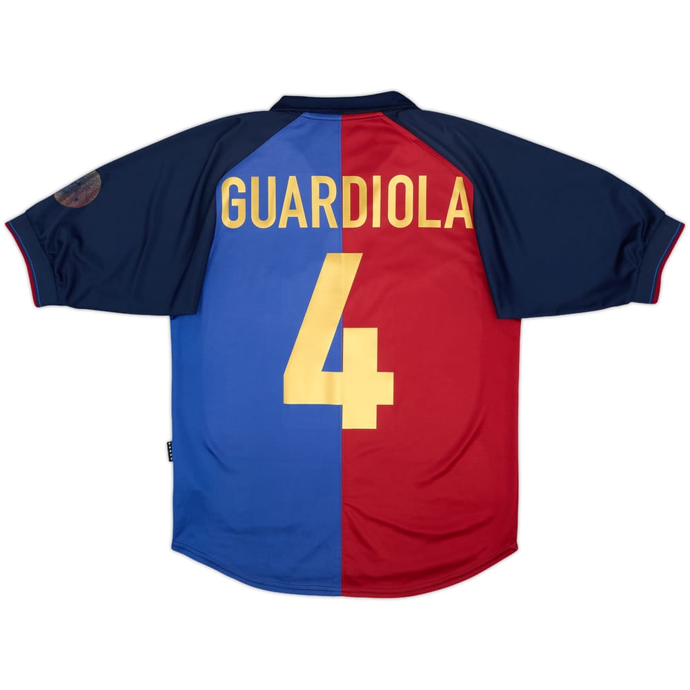1999-00 Barcelona Centenary Home Shirt Guardiola #4 - 6/10 - (S)