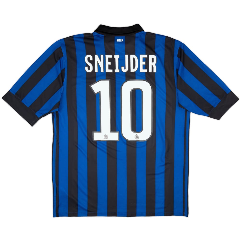 2011-12 Inter Milan Home Shirt Sneijder #10 - 6/10 - (L)