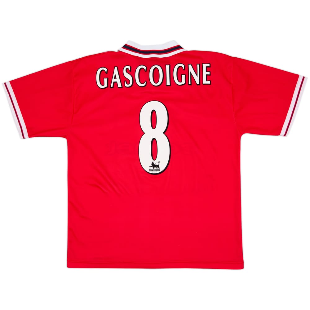 1998-99 Middlesbrough Home Shirt Gascoigne #8 - 9/10 - (XL)
