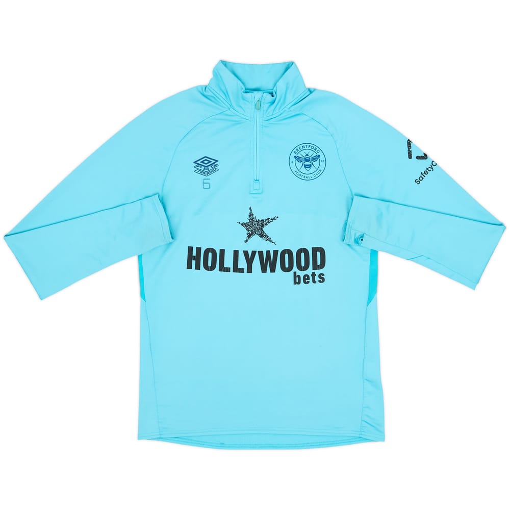 2021-22 Brentford Player Issue Umbro 1/4 Zip Training Top #6 - 6/10 - (M)