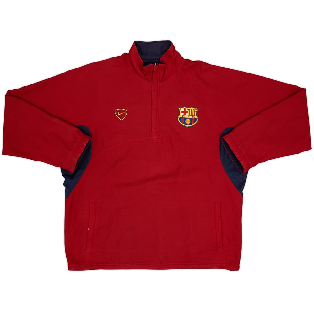 2000-02 Barcelona Nike Reversible 1/4 Zip Drill Top - 8/10 - (XL)