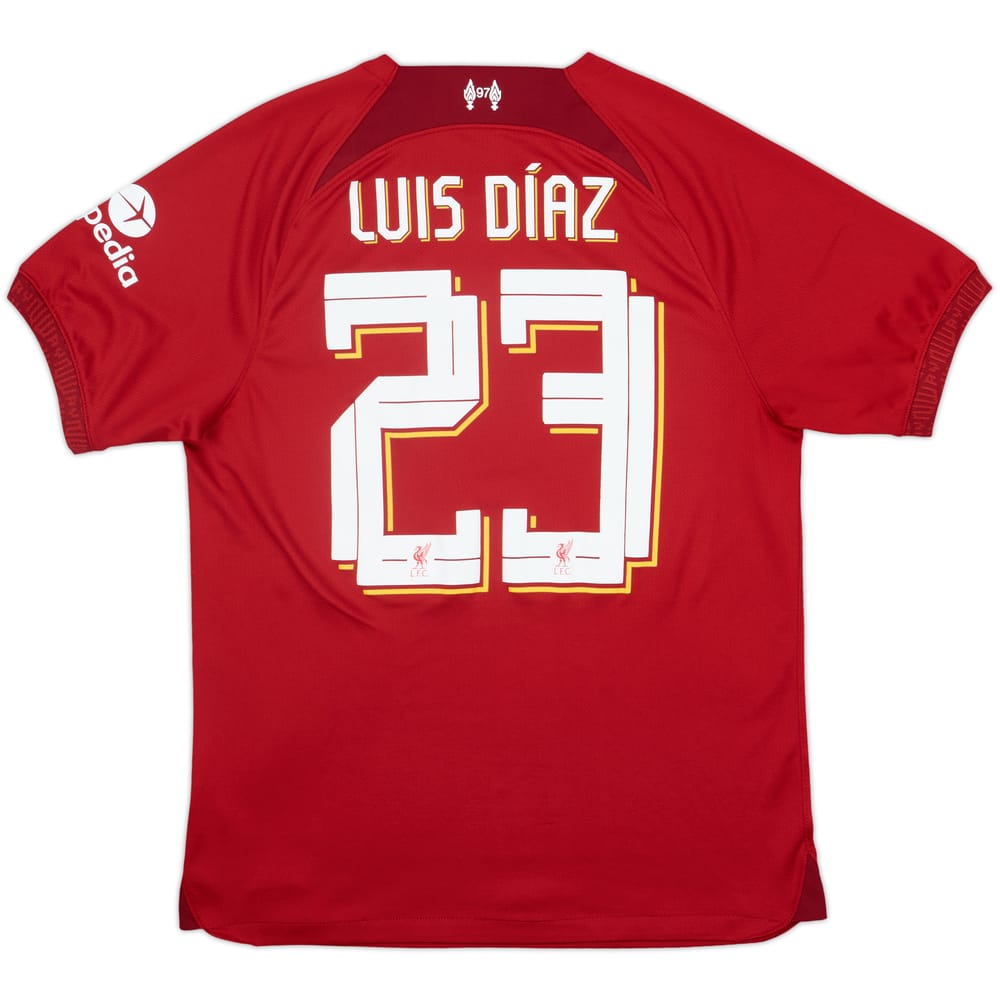 2022-23 Liverpool Home Shirt Luis Diaz #23 - 7/10 - (M)
