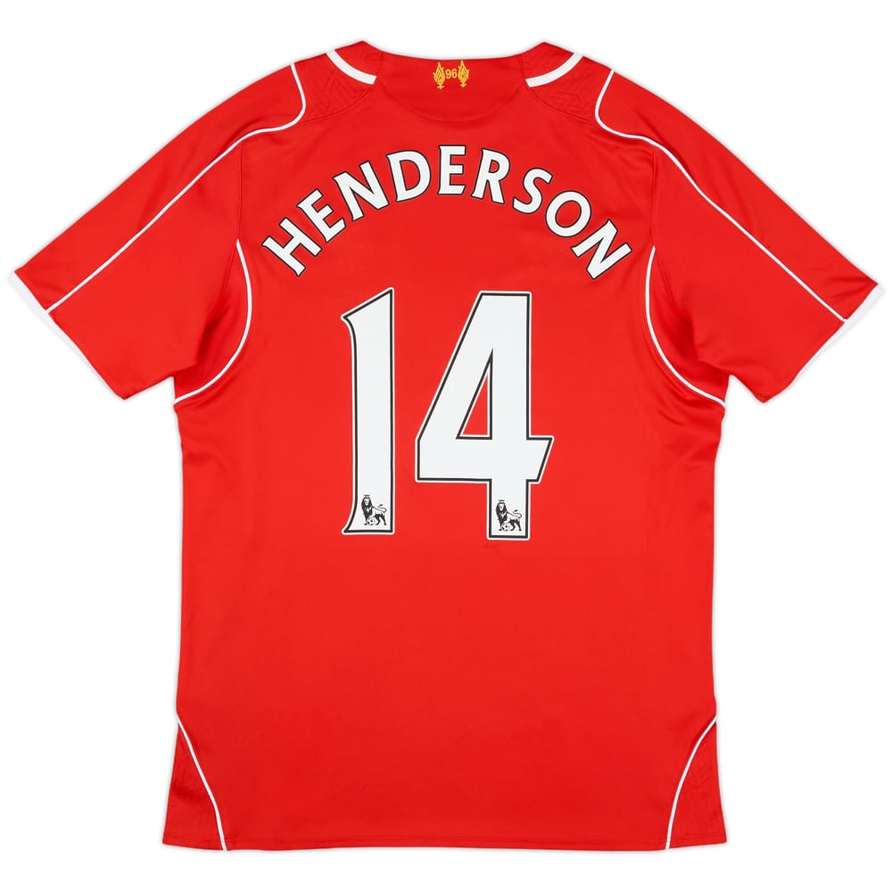 2014-15 Liverpool Home Shirt Henderson #14 - 6/10 - (M)