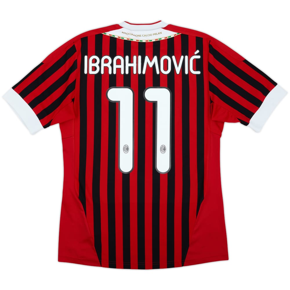 2011-12 AC Milan Home Shirt Ibrahimovic #11 - 10/10 - (S)