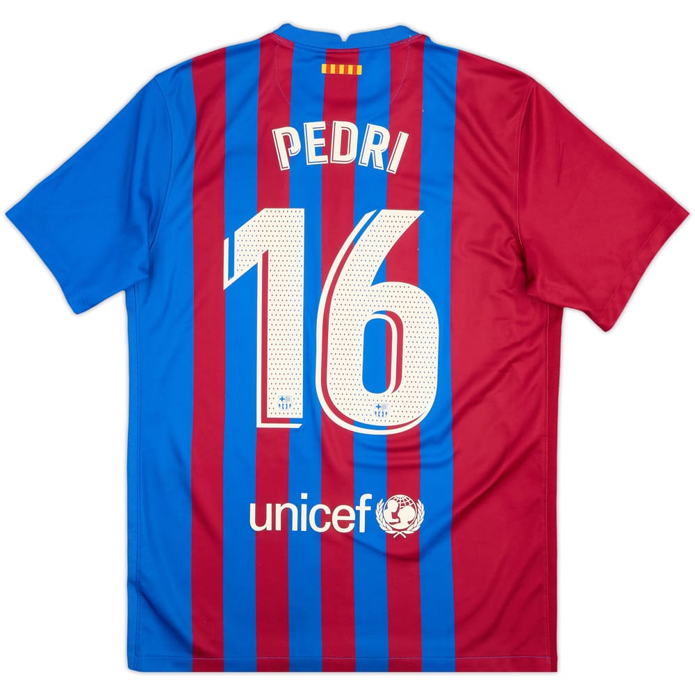 2021-22 Barcelona Home Shirt Pedri #16 - 10/10 - (M)