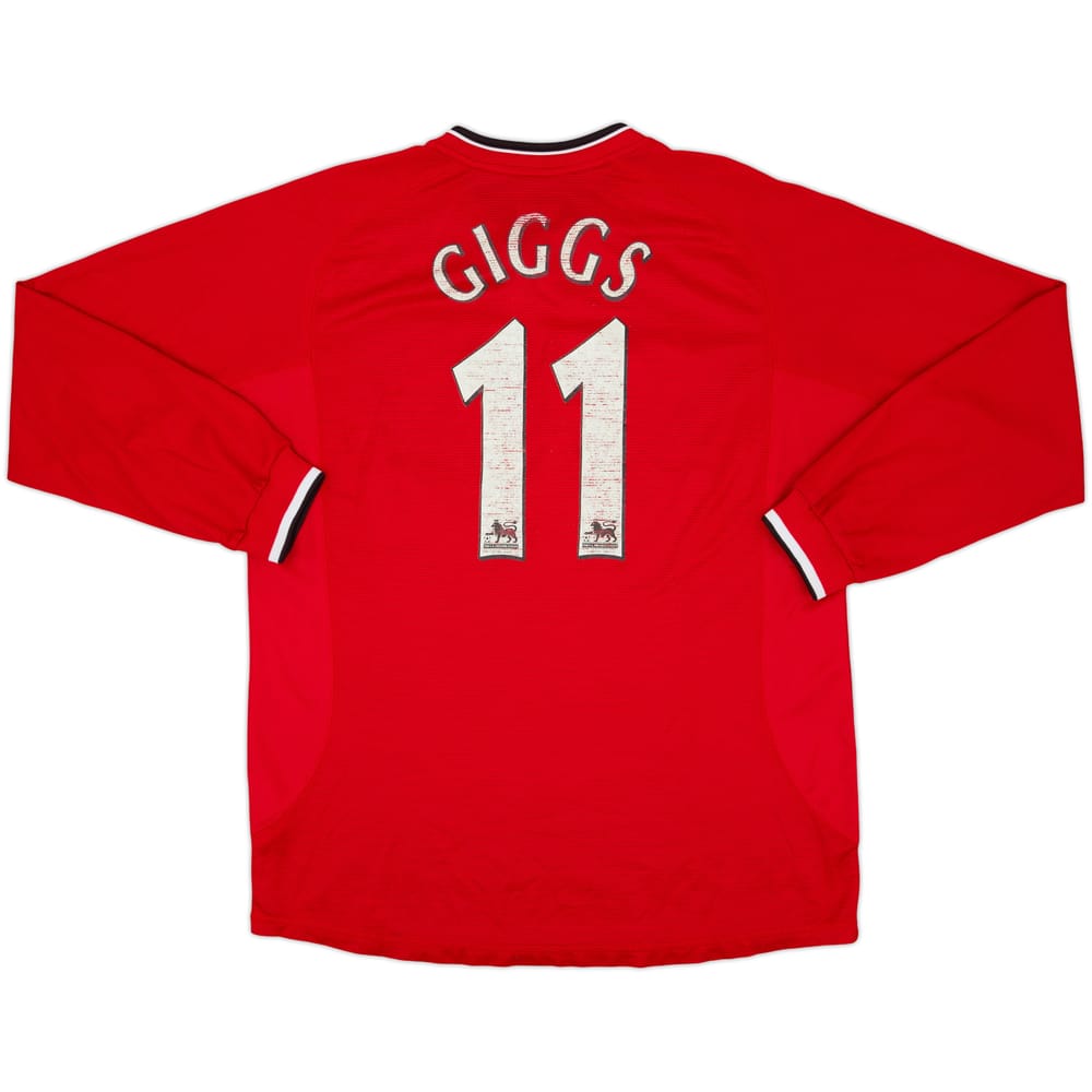 2000-02 Manchester United Home L/S Shirt Giggs #11 - 5/10 - (L)