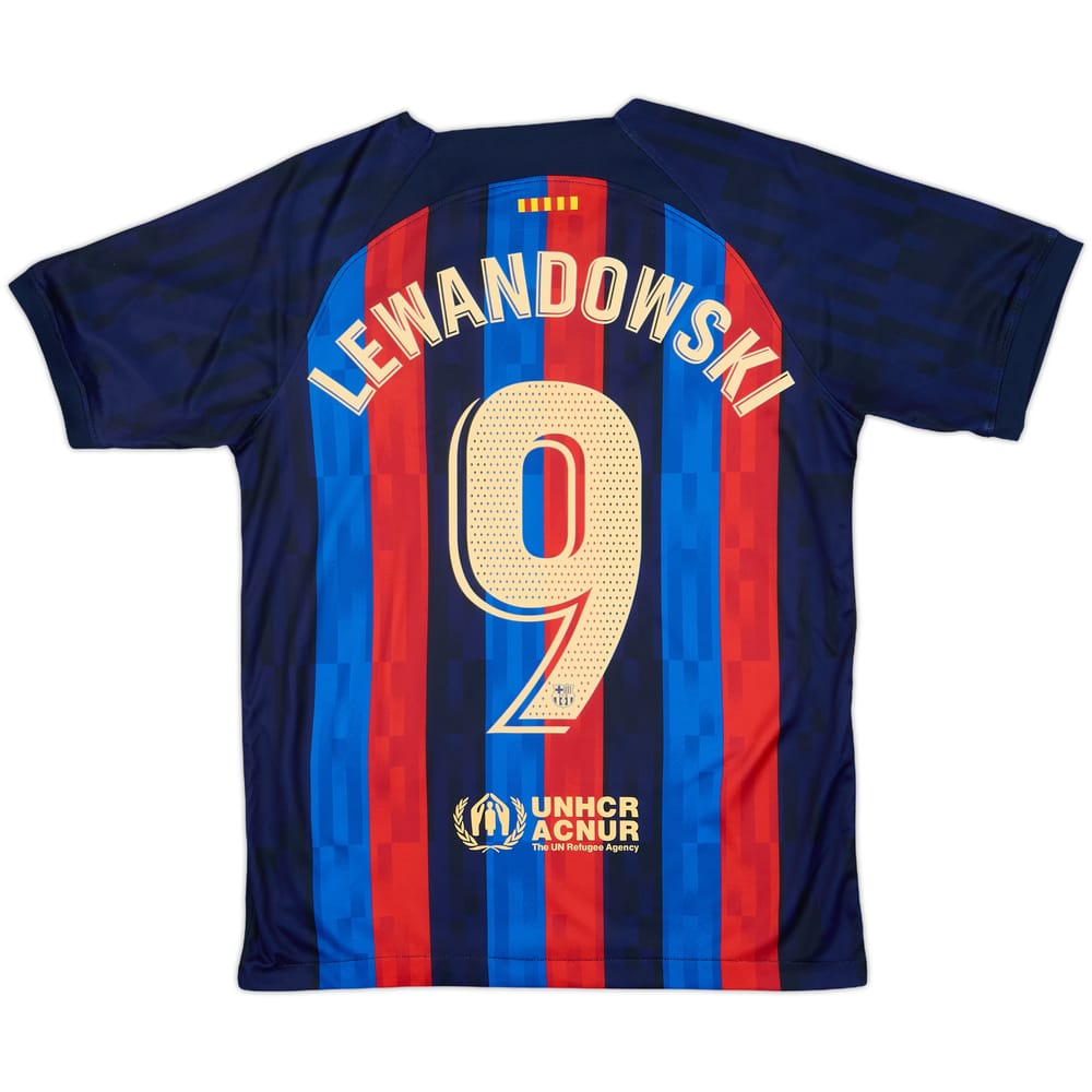 2022-23 Barcelona Home Shirt Lewandowski #9 - 8/10 - (M)