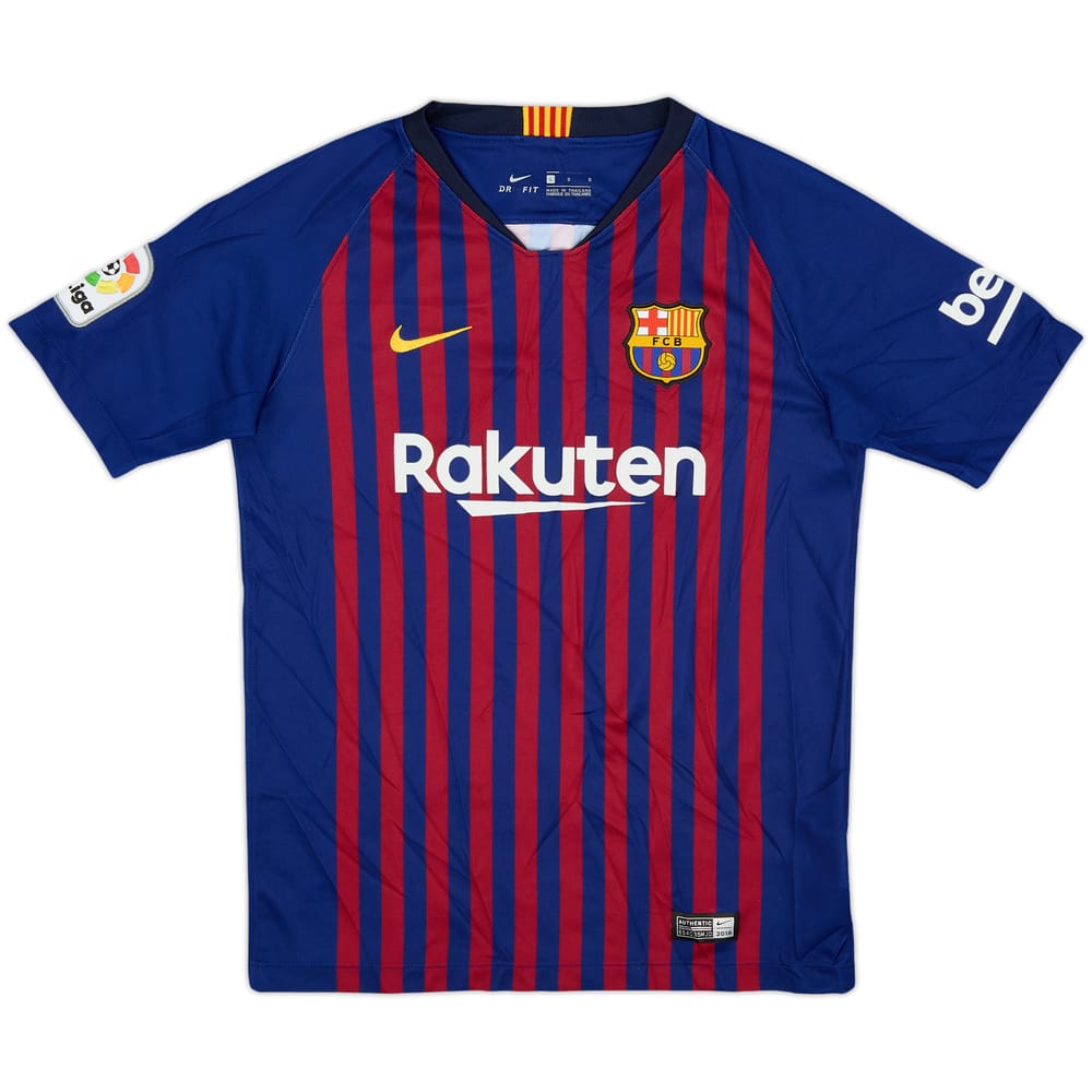 2018-19 Barcelona Home Shirt - 8/10 - (L.Boys)