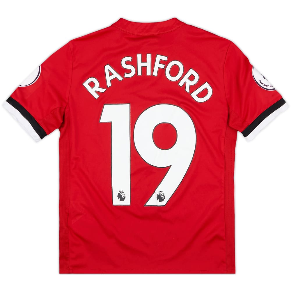 2017-18 Manchester United Home Shirt Rashford #19 - 6/10 - (M.Boys)