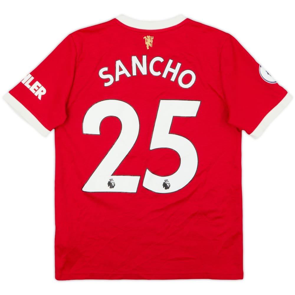 2021-22 Manchester United Home Shirt Sancho #25 - 8/10 - (L.Boys)