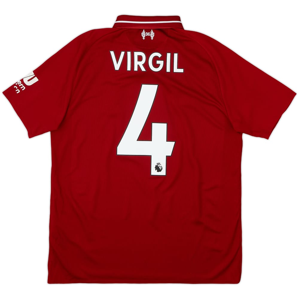 2018-19 Liverpool Home Shirt Virgil #4 - 6/10 - (S)