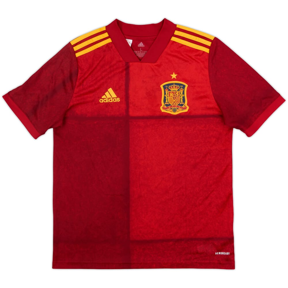 2020-21 Spain Home Shirt - 8/10 - (L.Boys)