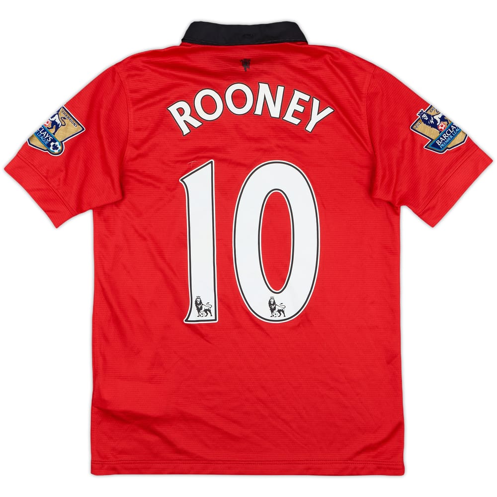 2013-14 Manchester United Home Shirt Rooney #10 - 8/10 - (L.Boys)