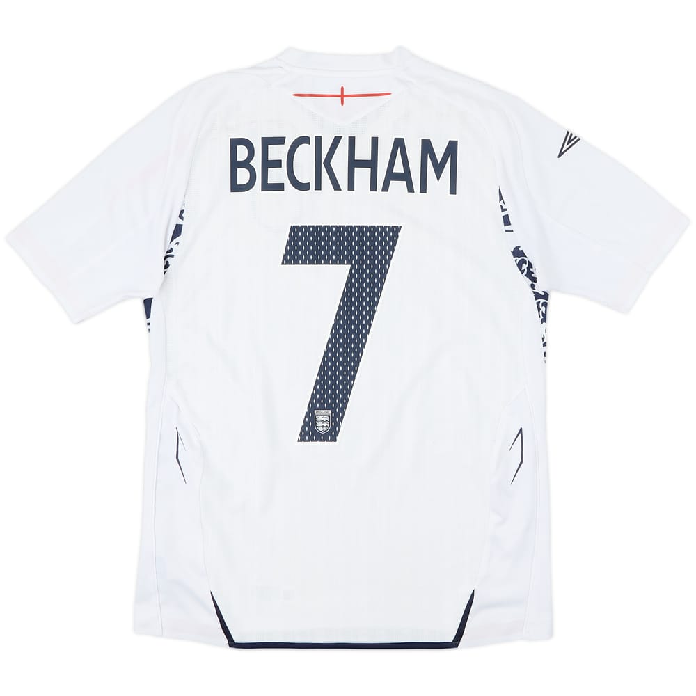 2007-09 England Home Shirt Beckham #7 - 6/10 - (XL.Boys)