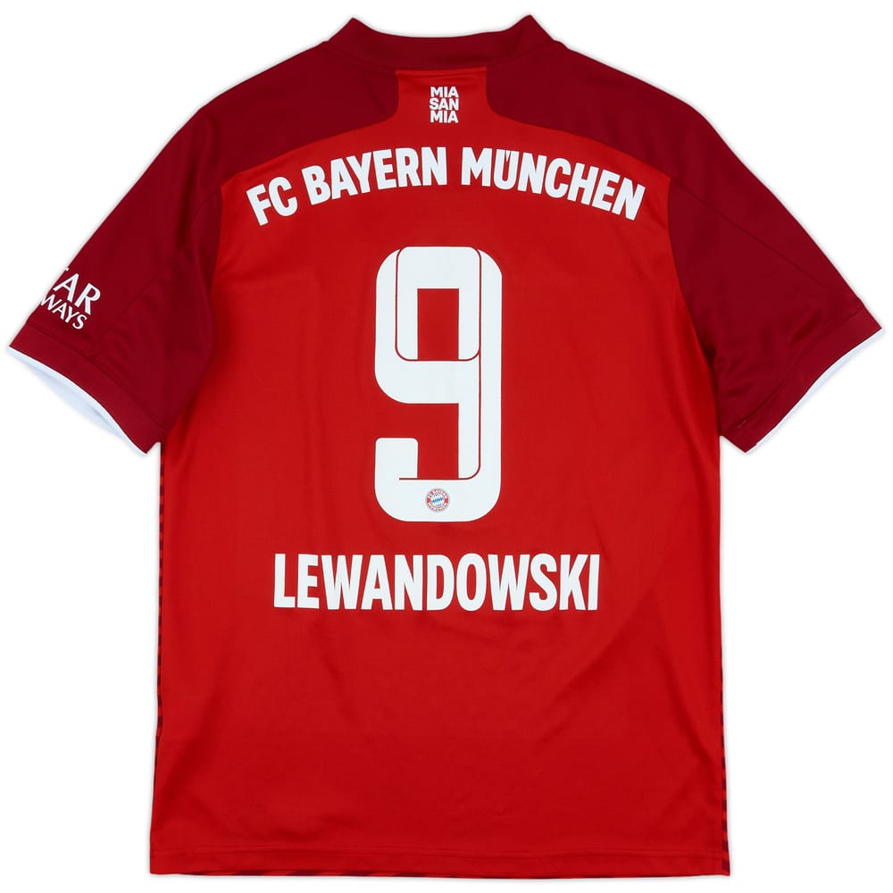 2021-22 Bayern Munich Home Shirt Lewandowski #9 - 8/10 - (XL.Boys)