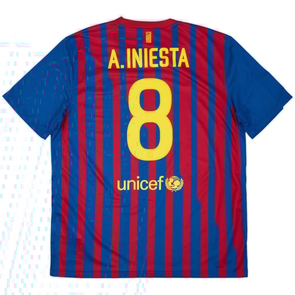 2011-12 Barcelona Home Shirt A.Iniesta #8 - 8/10 - (XL)
