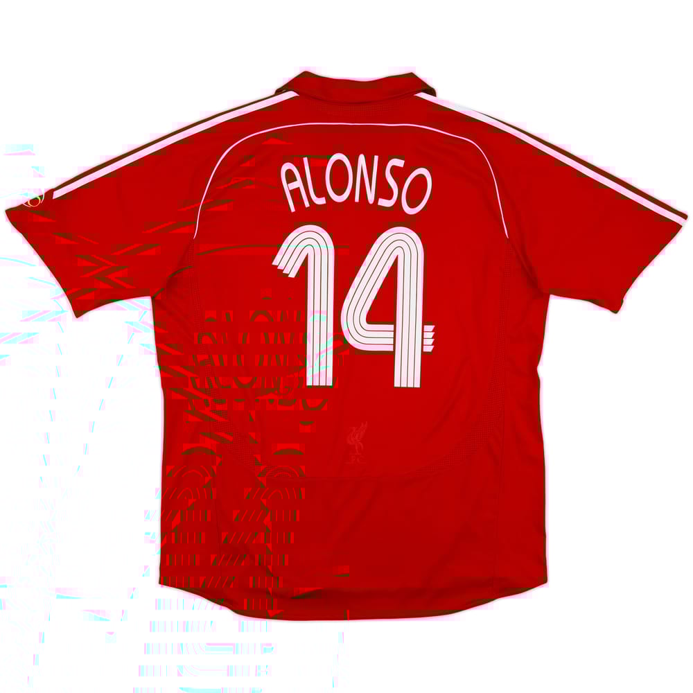 2006-08 Liverpool Home Shirt Alonso #14 - 6/10 - (XXL)